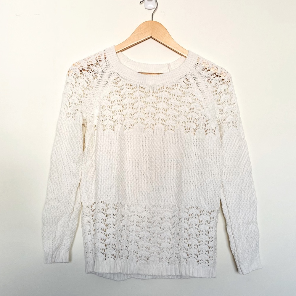 White Lacy Sweater